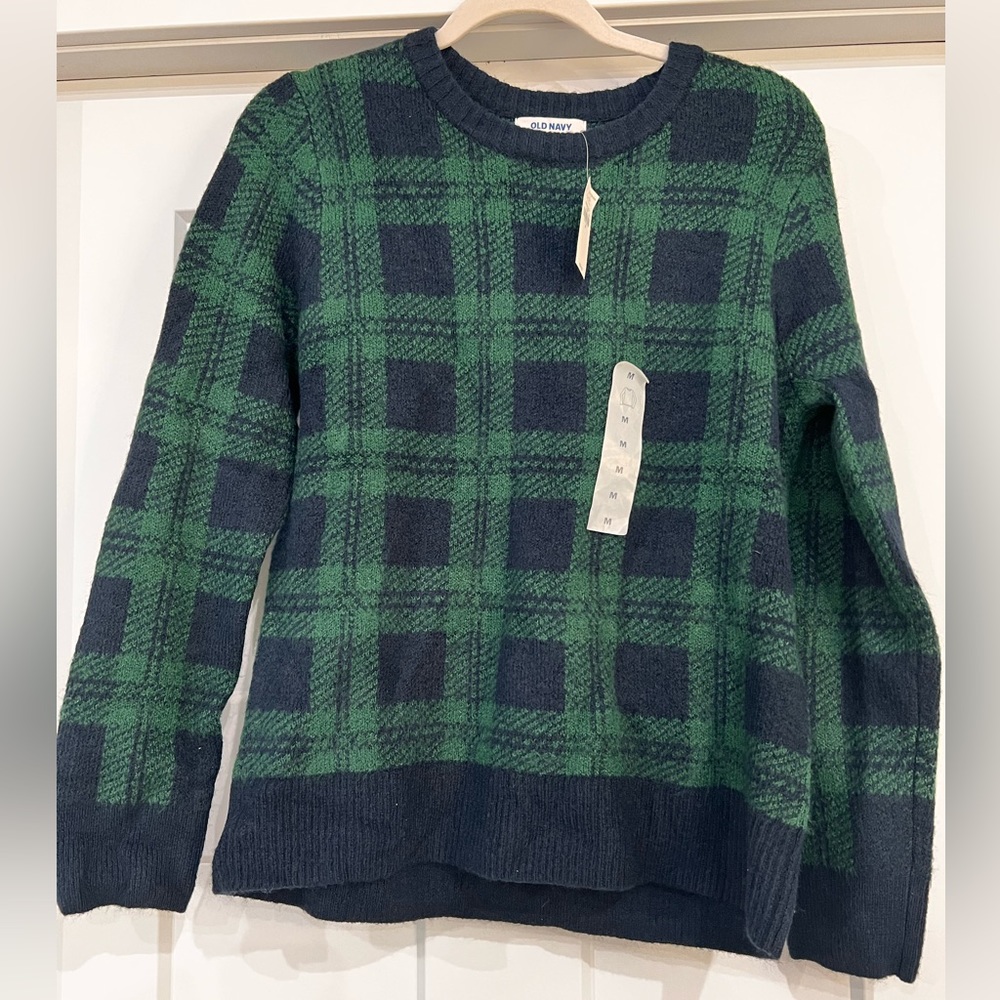 NWT old navy plaid sweater
